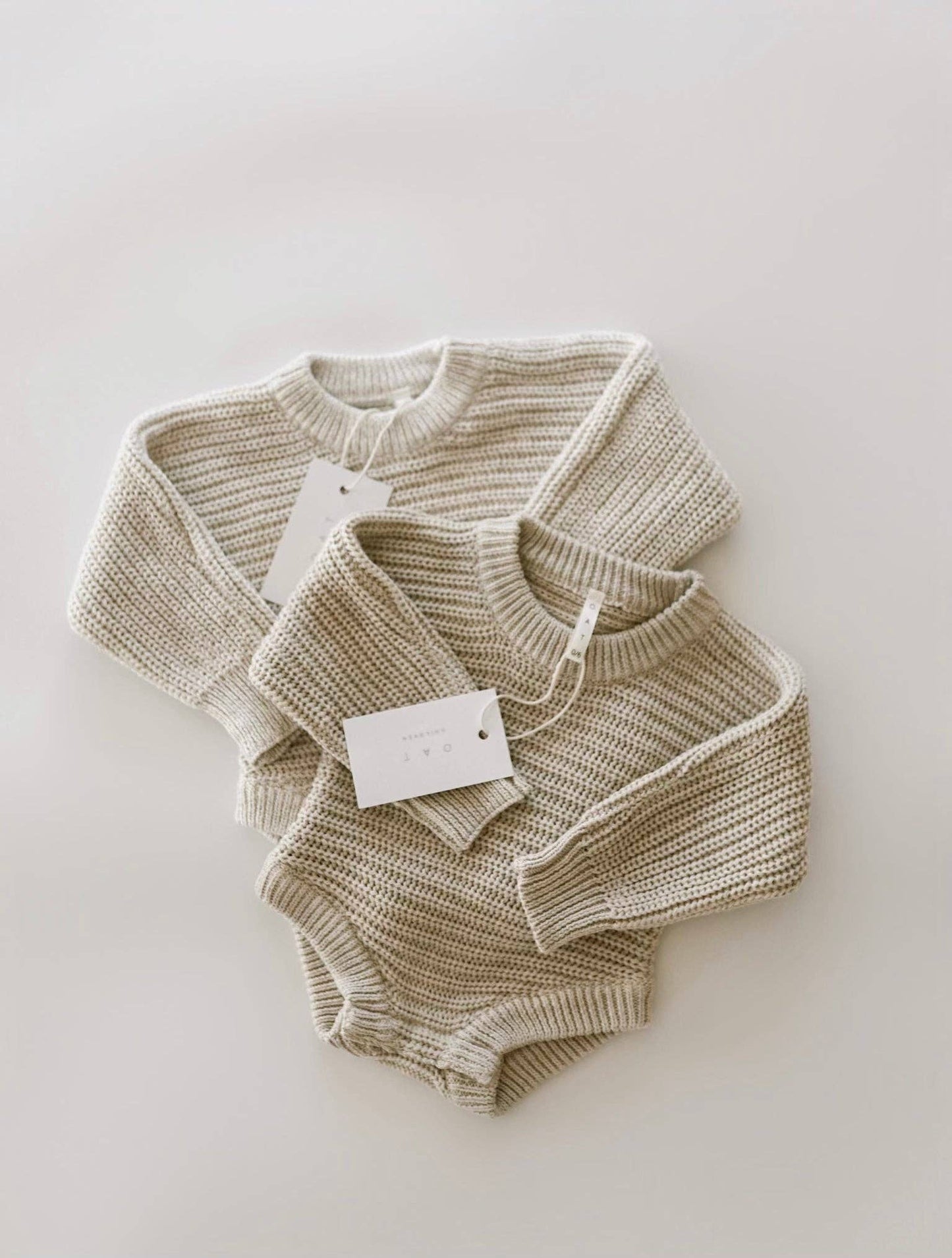 Chunky Knit Onesie ‘Biscotti’