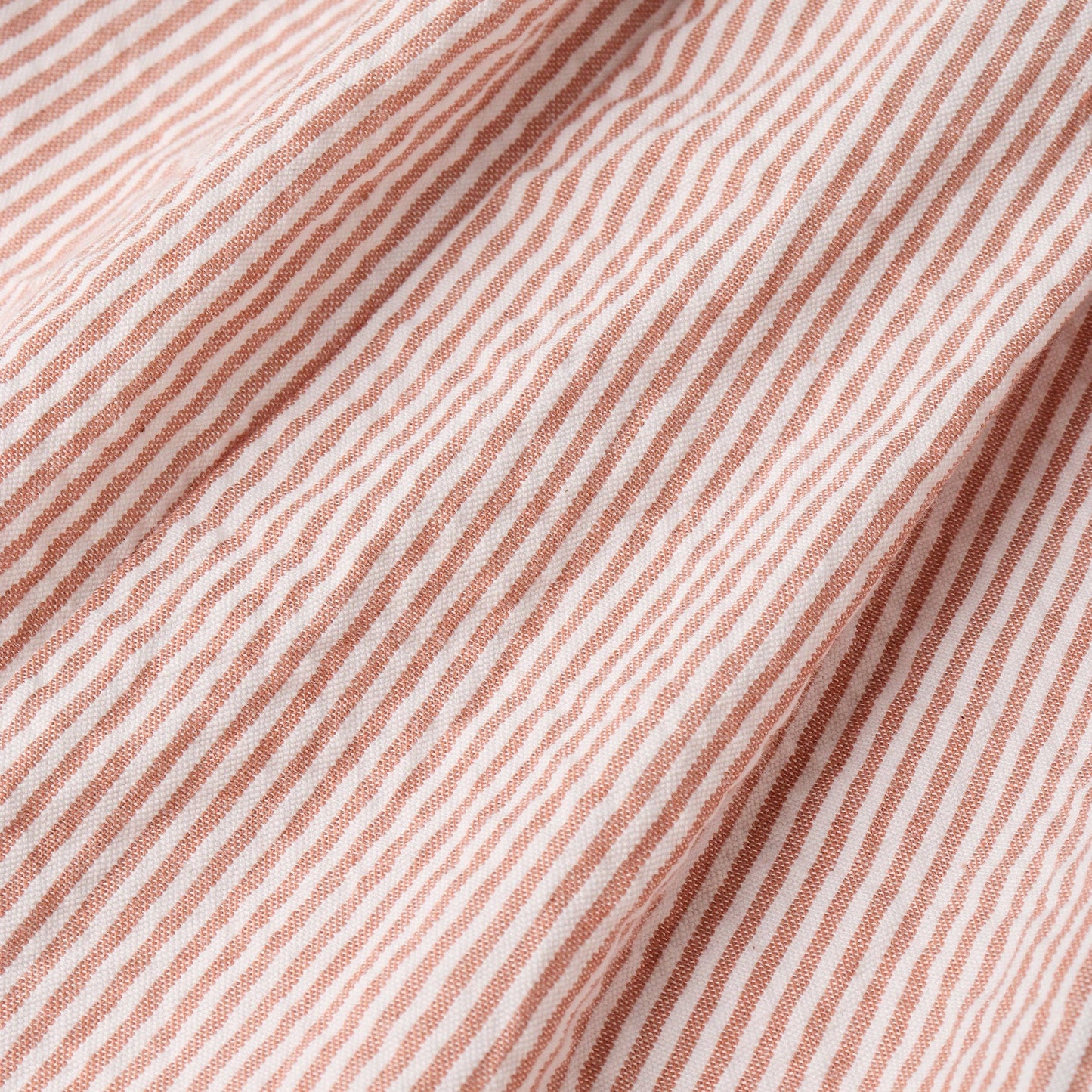 Organic Short Bubble Romper - Coral Stripes - view 4