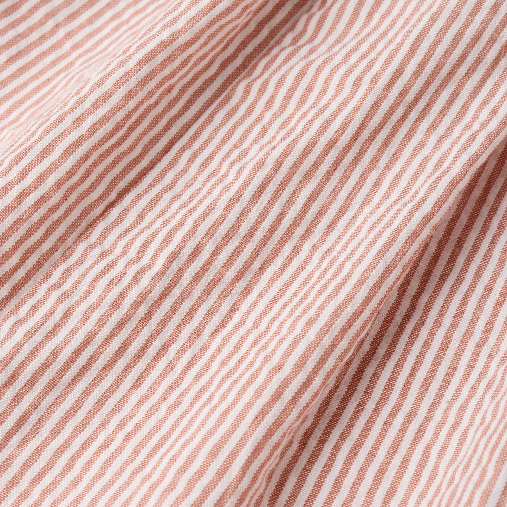 Organic Short Bubble Romper - Coral Stripes - view 4