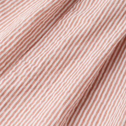 Organic Short Bubble Romper - Coral Stripes - view 4