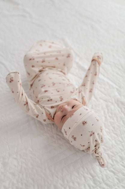 Mini Floral Knotted Sleeper Set