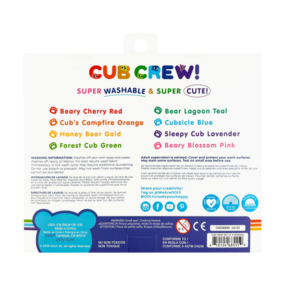 Cub Crew Washable Markers - Set of 8
