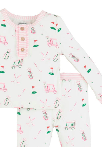 Pink Golf Pajama Set