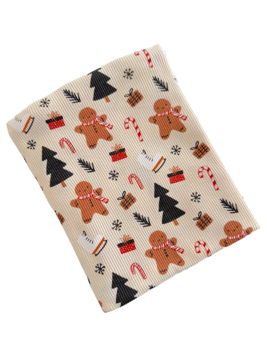 Organic Cotton Waffle Swaddle, Gingerbread Wonderland Snow