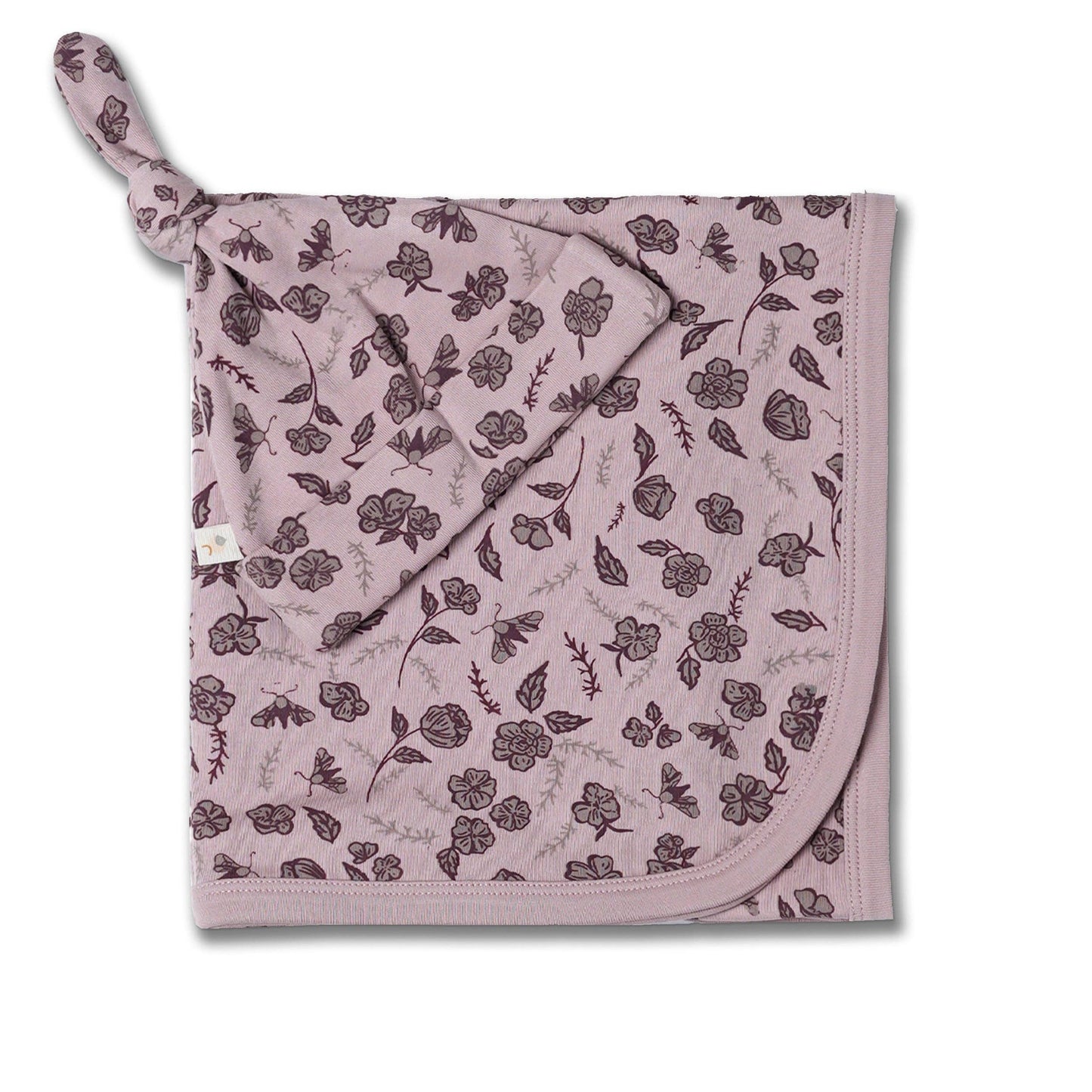 Organic Swaddle Blanket & Hat Set - Mystic Floral