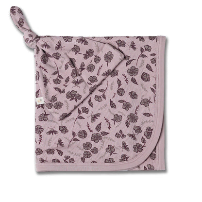 Organic Swaddle Blanket & Hat Set - Mystic Floral