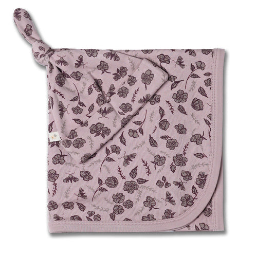 Organic Swaddle Blanket & Hat Set - Mystic Floral
