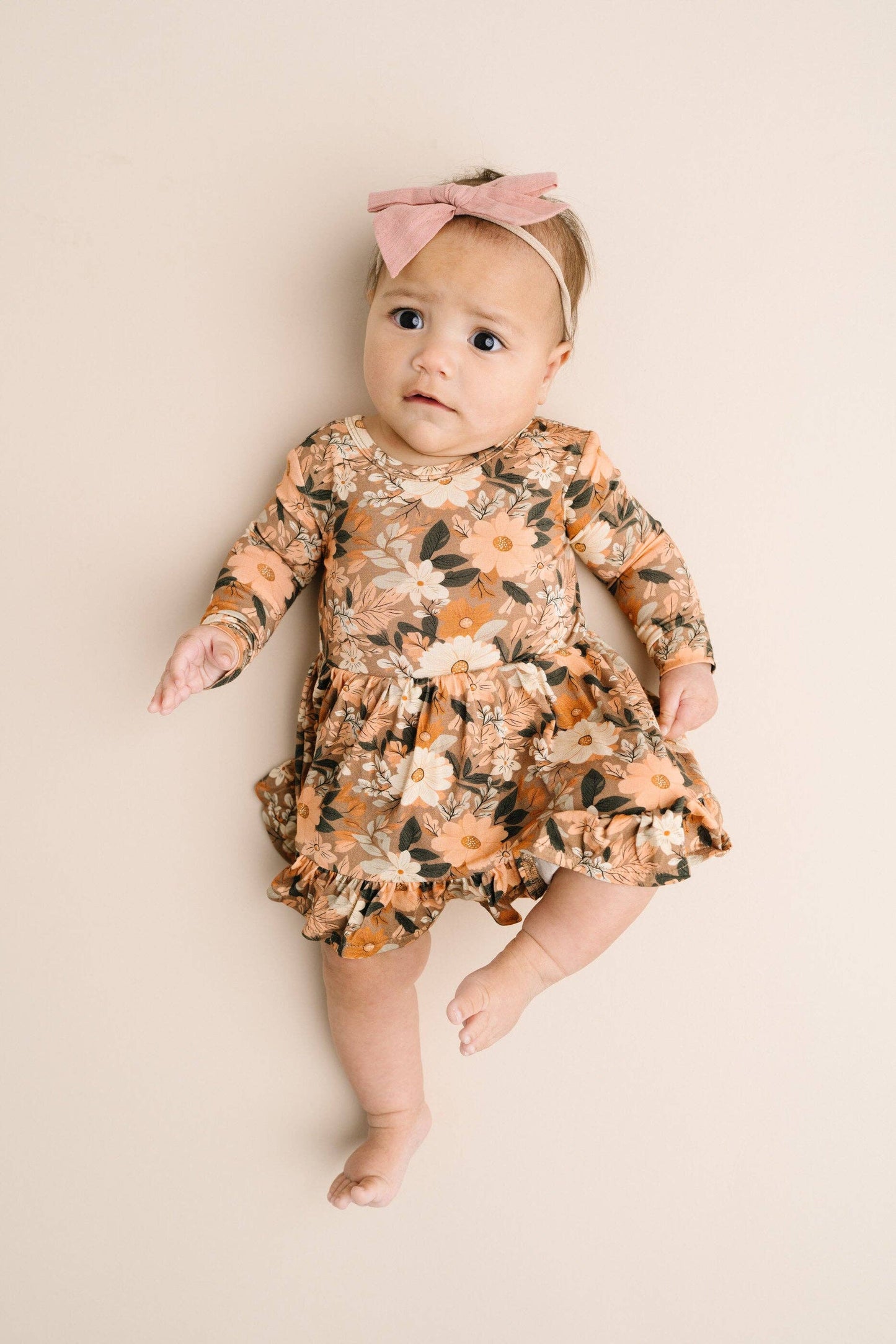 Autumn Bloom Bodysuit Bamboo Dress