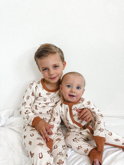 Yeehaw Cowboy Zipper Romper