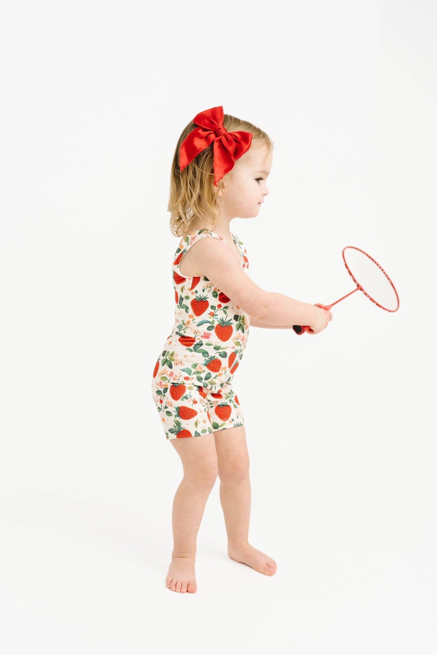 Vintage Strawberry Athletic Romper