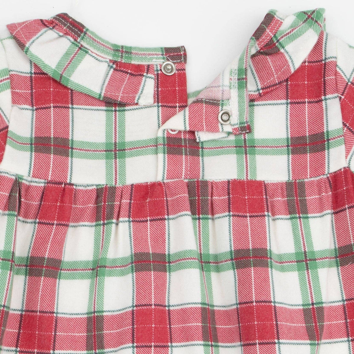 Holiday Plaid - Long Sleeve Gown with Ruffle Collar, view 3
