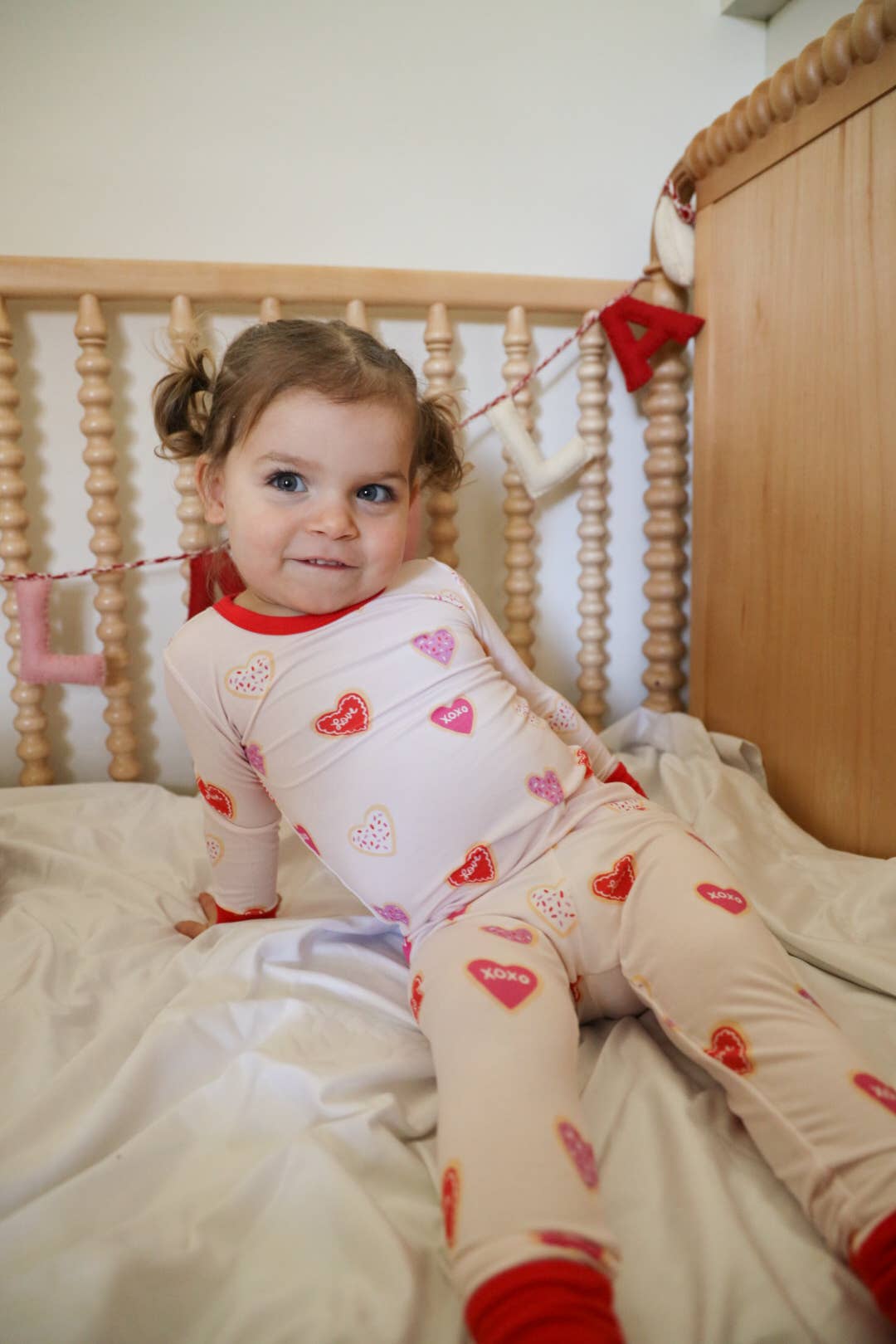 Valentines Day Toddler Bamboo Pajamas