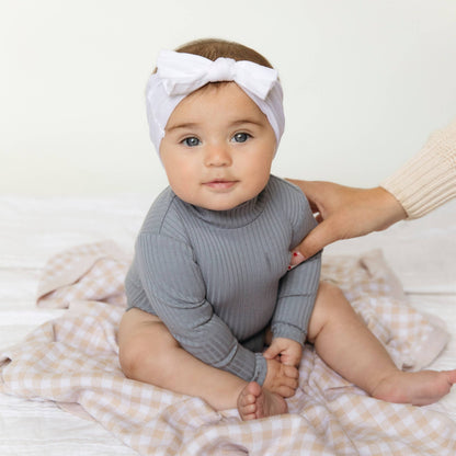 100% Luxury Cotton Checkered Baby Blanket - Pink