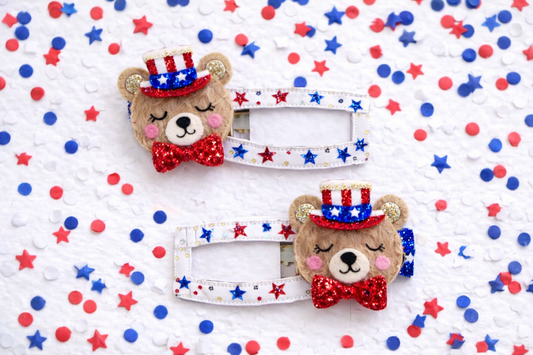American Teddy Hair Clips