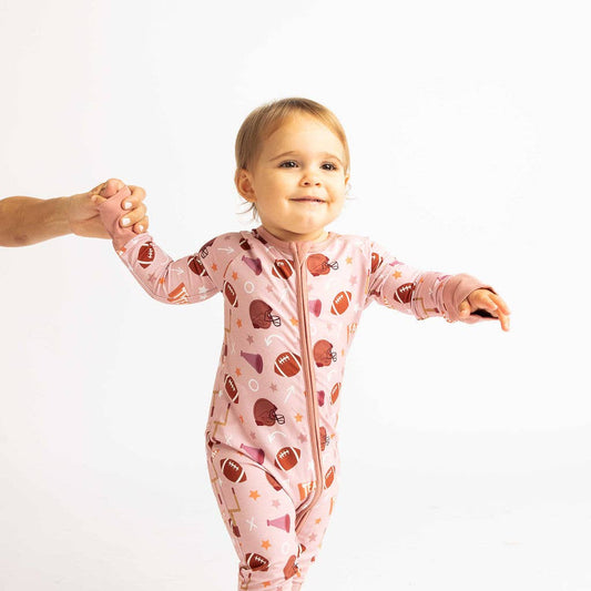 Football Game Day Bamboo Convertible Baby Pajamas