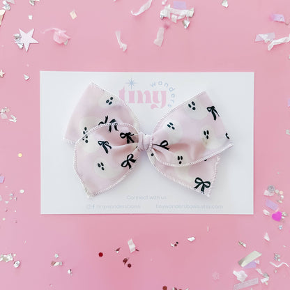 Ghosts with Coquette hair Bows, crepe