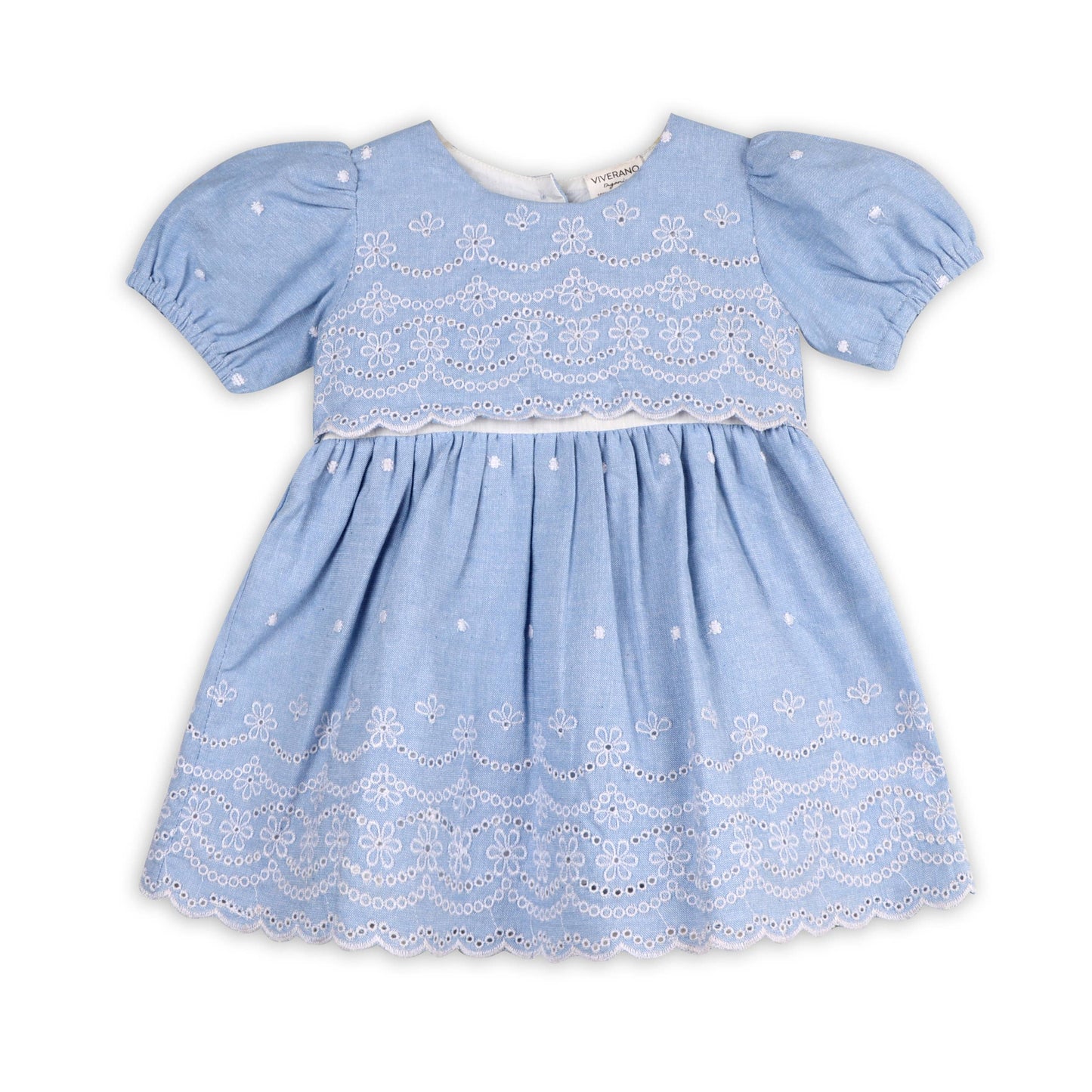 Isla Chambray Baby Dress + Bloomer