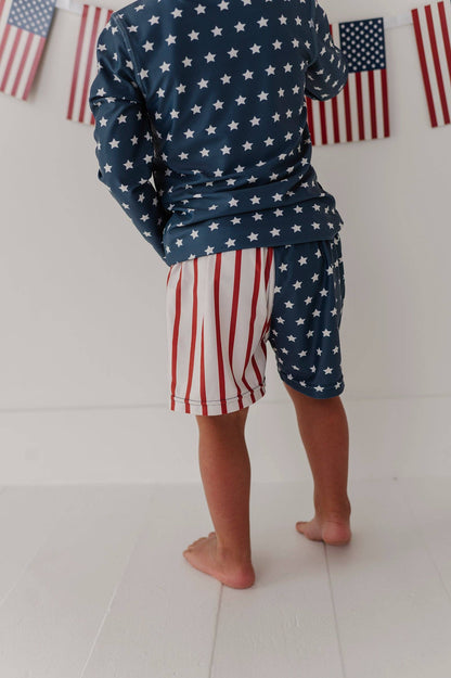 American Flag Swim Shorts