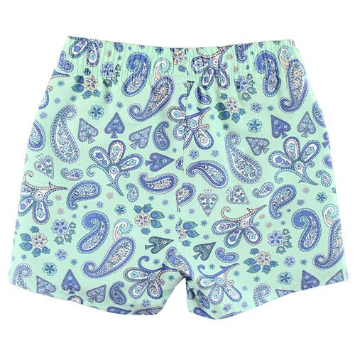 Sea Glass Paisley Swim Trunks