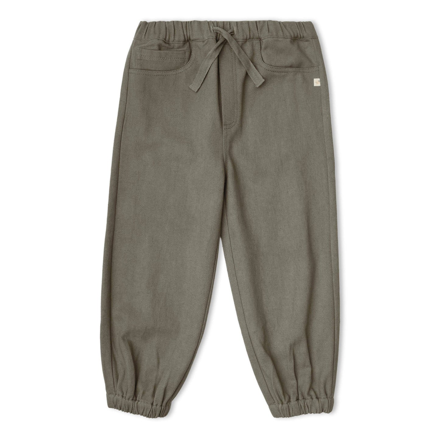 Organic Twill Joggers Pants - Olive