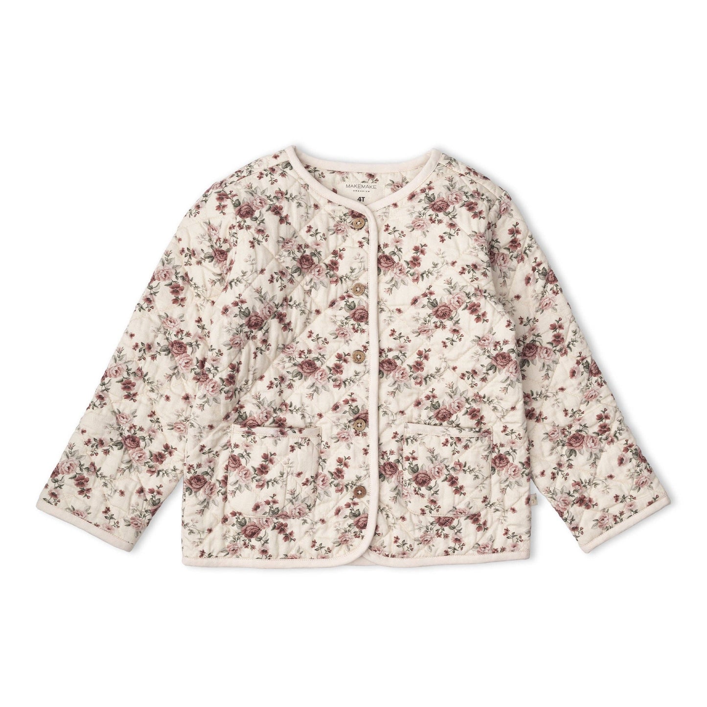 Organic Quilted Buttoned Jacket - Wildrose