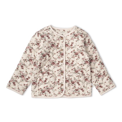 Organic Quilted Buttoned Jacket - Wildrose