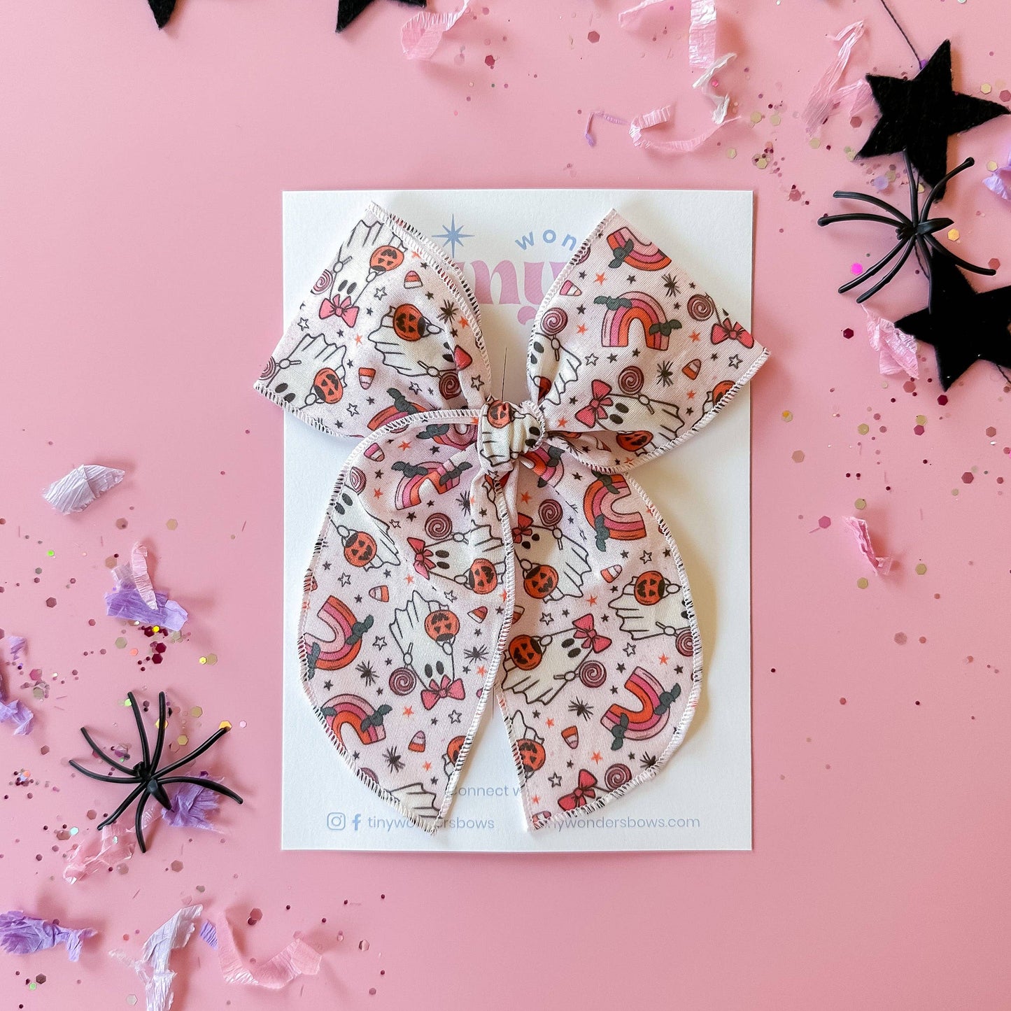 Trick or Treating Ghosts Halloween Hair Bow