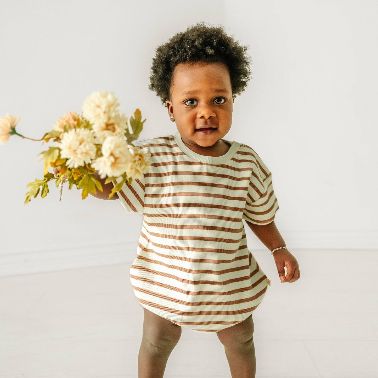 Organic Bubble Romper - Stripes