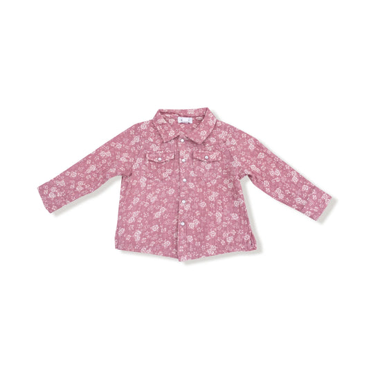 Bandana Floral Western Pearl Snap Shirt