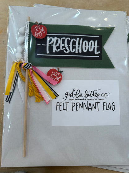 First Day & Last Day of School Interchangeable Grade Flag