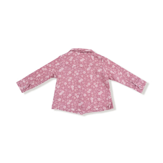 Bandana Floral Western Pearl Snap Shirt