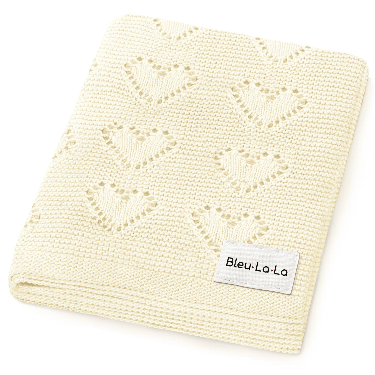 100% Luxury Cotton Swaddle Receiving Baby Blanket - Heart