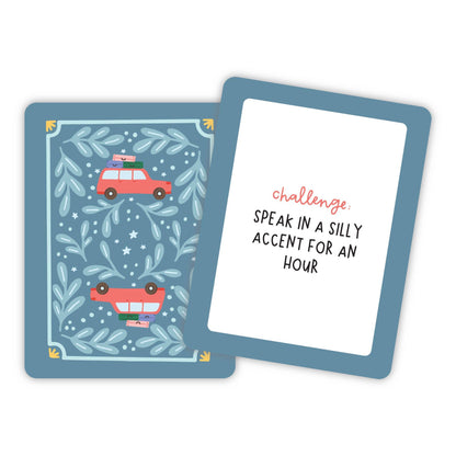 Travel Challenge Game - Deck of Cards + Storage Tin