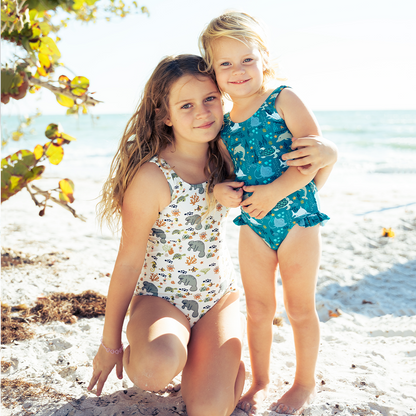 Ocean Friends Ruffle Leg Swimsuit