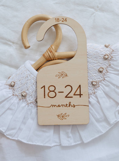 Wooden Baby Hanging Closet Dividers for Nursery Wardrobe