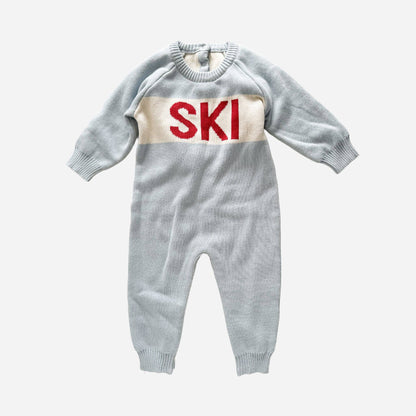 Ski Sweater Knit Baby Romper