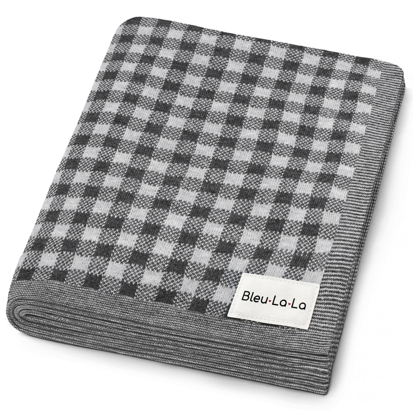100% Luxury Cotton Checkered Baby Blanket - Pink