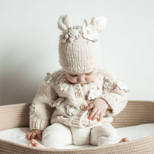 Flower Cardigan Sweater Natural Baby & Toddler