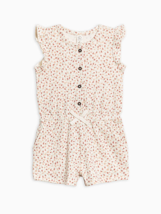 Organic Kids Shaye Romper - Joy Floral / Berry