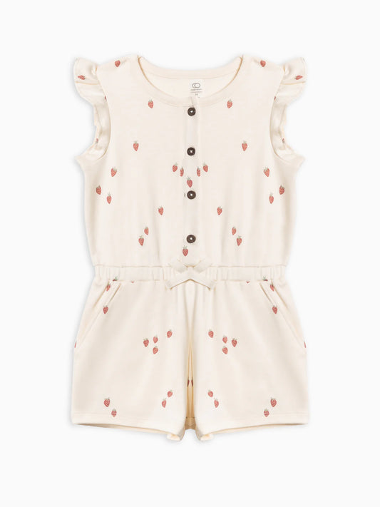 Organic Kids Shaye Romper - Strawberry / Berry