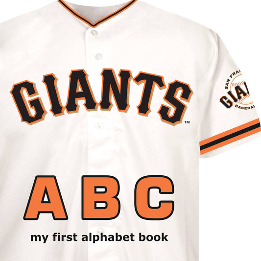 San Francisco Giants ABC alphabet board book cover with jersey