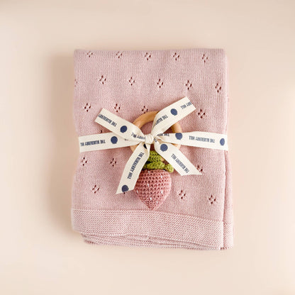 Heirloom Pique Blanket, Blush