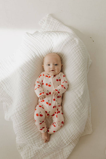 Bamboo Zip Pajamas | Cherry Orchard