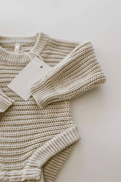 Chunky Knit Onesie ‘Biscotti’