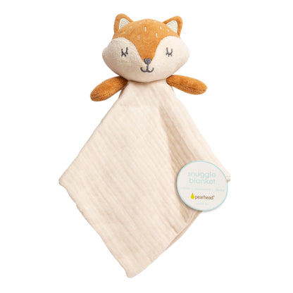 Fox Snuggle Blanket, Organic Cotton Muslin Lovey