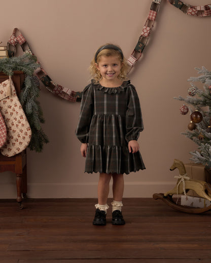 Rylee and Cru Fran Dress in Holiday Plaid on model