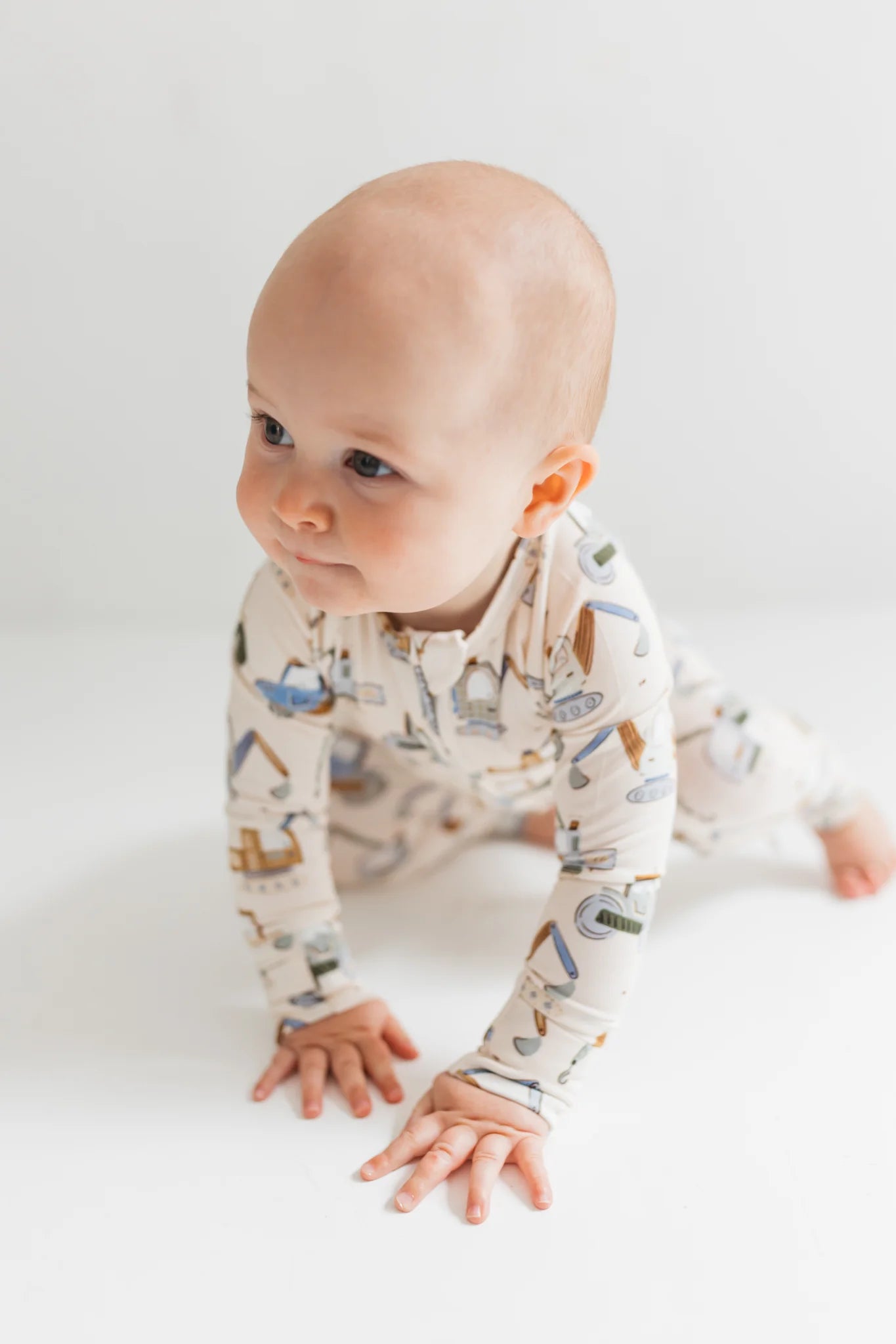 Little Excavator Zipper Romper