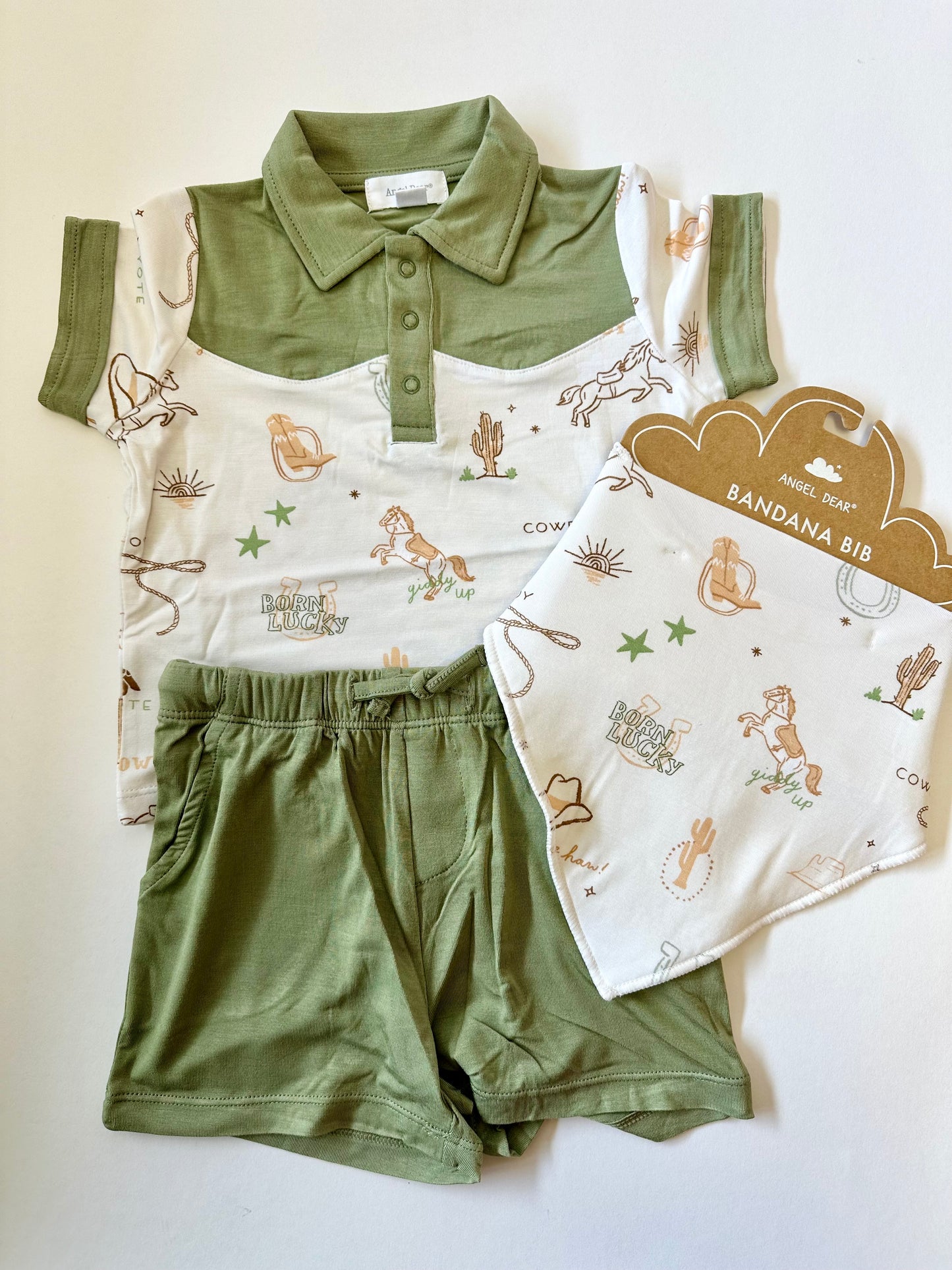 Cowboy Polo Short And Shirt Set, Wild Wild West