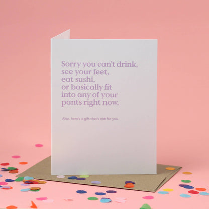 Sorry Funny New Baby Card