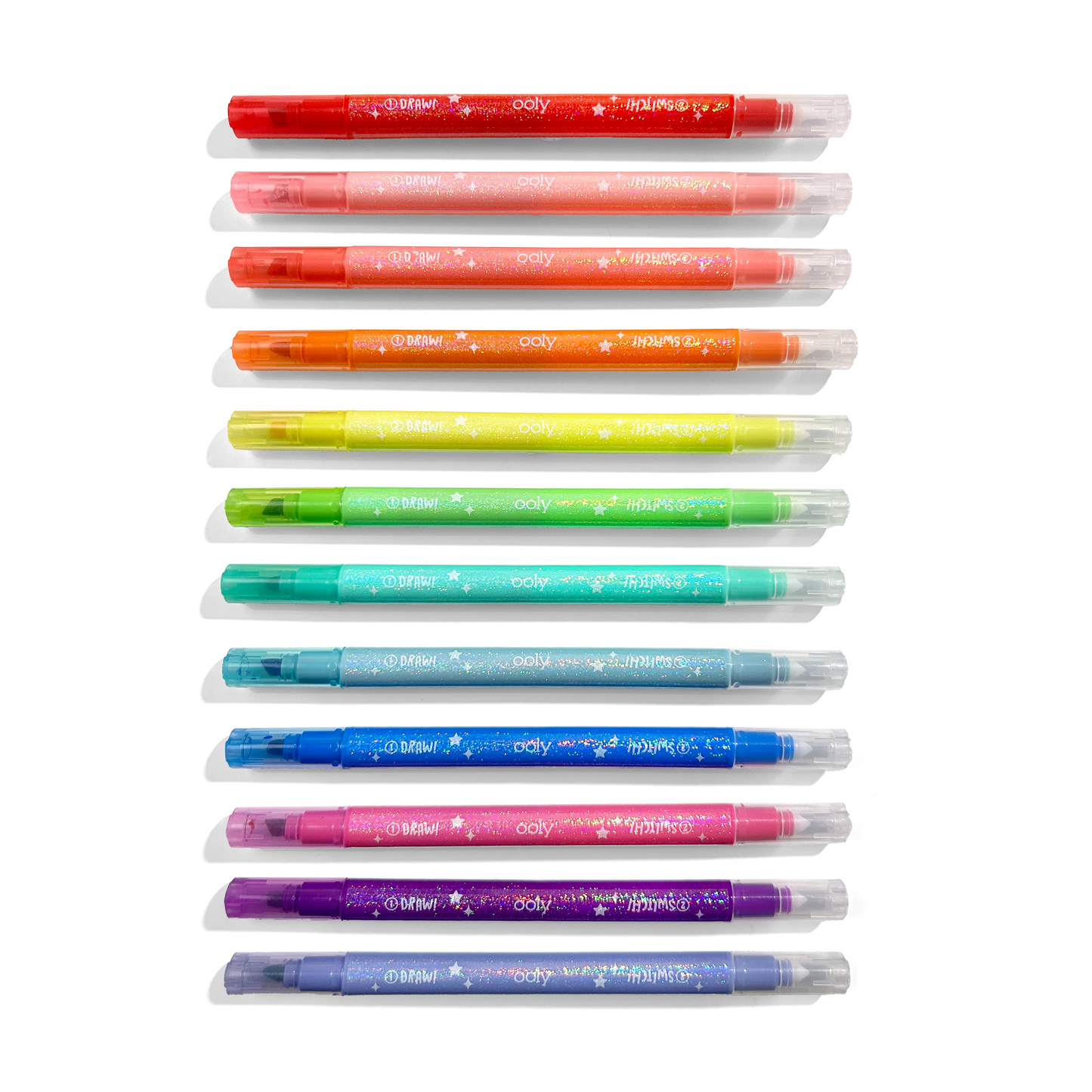 Switch-Eroo Sparkle Glittery Color Changing Markers - Set of 12